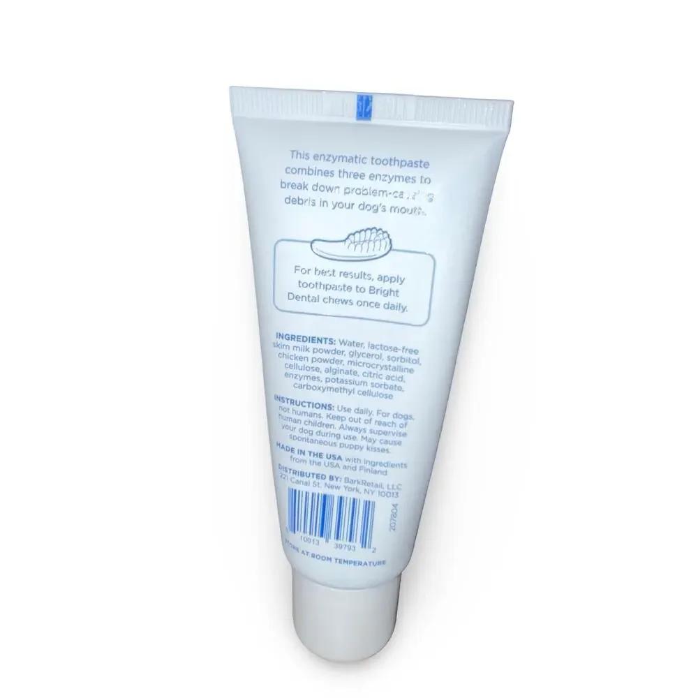 Bark Bright Dental Gel for Dogs Pup Pet Toothpaste 1.9 oz